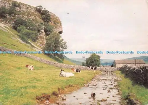 D130638 Yorkshire Wharfedale Kilnsey Crag Walter Scott Farbserie