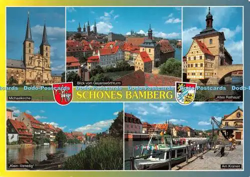 D127854 Schöne Bamberg Altes Rathaus Herst u Verlag Schöning Gebr Schmidt Multi