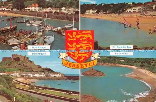 D130836 Trikot C I Porteelet Bay Mont Orgueil Rozel Harbour Gordon and Deyermond