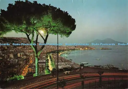 D131304 Napoli bei Nacht und Gesamtansicht Vincenzo Carcavallo Rotalfoto