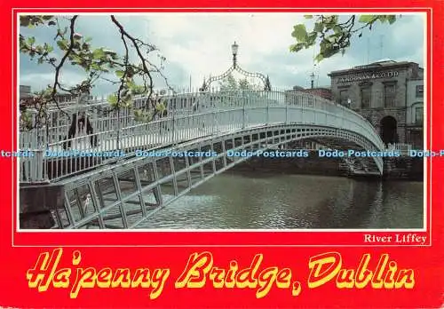 D131716 Hapenny Bridge Dublin River Liffey Hinde 1988