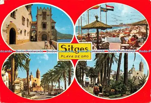 D132481 Sitges Playa de Oro Museen und Denkmäler Nebenbei Sitges Golden Sand Grafi