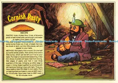 D137619 Cornish Pasty Rezept Postkarte Sammler Serie Murray King Studio Casa