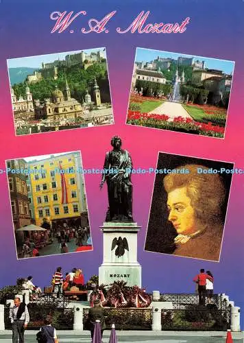 D135425 W A Mozart Mozart Denkmal Risch Lau und Gebr Metz Mehrfachansicht