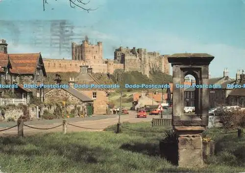 D133291 Bamburgh Castle from Grove Northumbria Cards Library of AirFotos 1987 Re