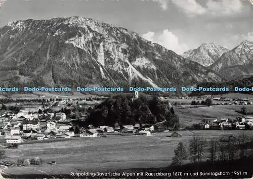D133719 Ruhpolding Bayerische Alpen mit Rauschberg 1670 m und Sonntagshorn 1961