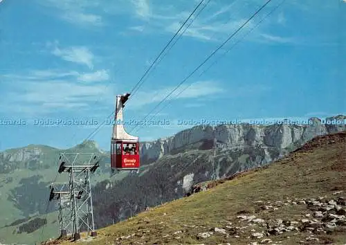 D133979 Luftseilbahn Wasserauen Ebenalp Blick zum Kamor Hohen Kasten und Alpsieg