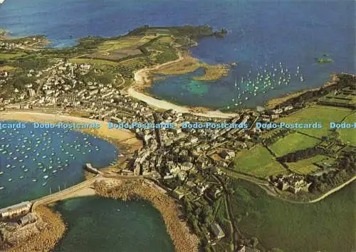 D136400 Isles of Scilly Hugh Town From the Air St Mary Beric Tempest F E Gibson