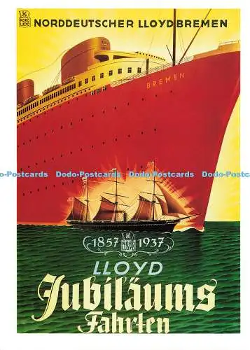 D141368 SCH Plakat für Norddeutscher Lloyd Bremen 1937 Plakatsammlung Museum Pelz