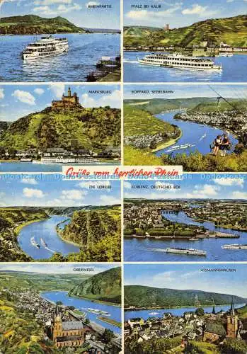 D141485 Grusse vom herrlichen Rhein Krüger Wilhelm Schafer Multi View