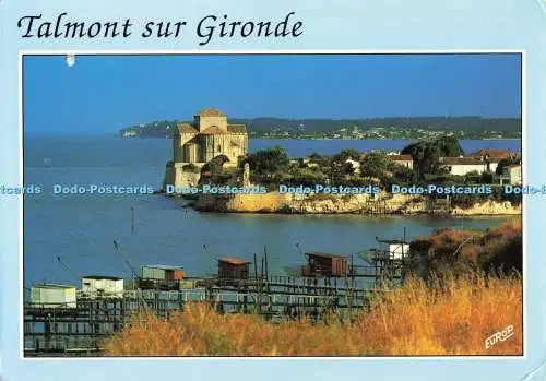 D136577 Talmont sur Gironde 17120 Les carrelets et leglise romane Ste Radegonde