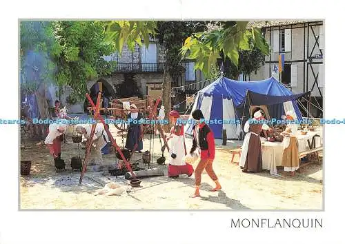 D139242 Monflanquin Lot et Garonne Fete medievale Ivan Anger Combier Macon 1996