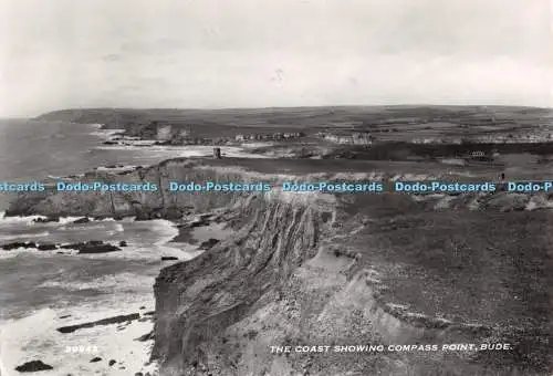 D134250 Bude The Coast Showing Compass Point Harvey Barton RP 1956