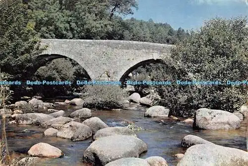 D134585 Alte Packpferdbrücke bei Dartmeet nahe Treffpunkt von Ost- und