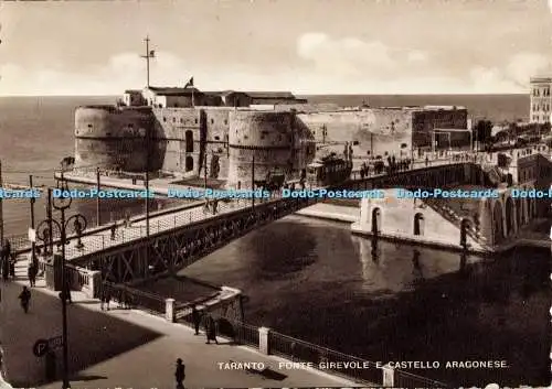 D137059 Taranto Ponte Girevole e Castello Aragonese Ettore De Pace Foto Brillant