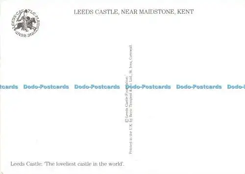 D137100 Lees Castle Schönstes Schloss der Welt in der Nähe von Maidstone Kent Leeds Castle F