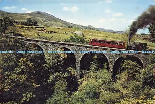 D142284 Snowdon Train on Viaduct Llanberis Dixon Mountain Railway Wales 689
