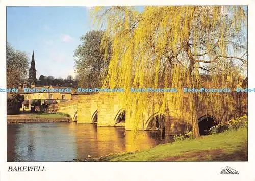 D142353 Bakewell Bridge und River Wye Millstone Karten