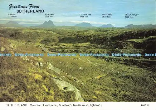 D137467 Sutherland Mountain Landmarks Scotlands North West Highlands 4465 W Gree