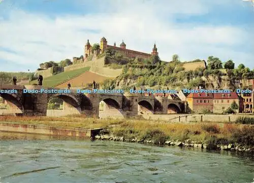 D140133 Würzburg Alte Mainbrücke und Festung Marienberg A Ohmayer