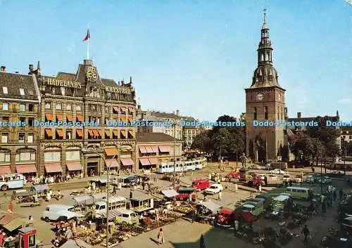 D137535 Oslo Norwegen Stortorget og Domkirken Marktplatz und Domkirche Mi