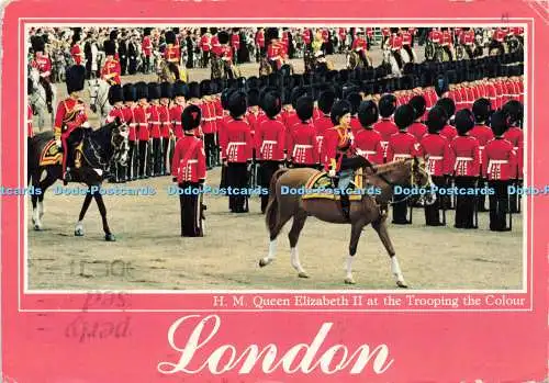 D142655 H M Queen Elizabeth II at Trooping Colour London Kardorama Hinde Multi V