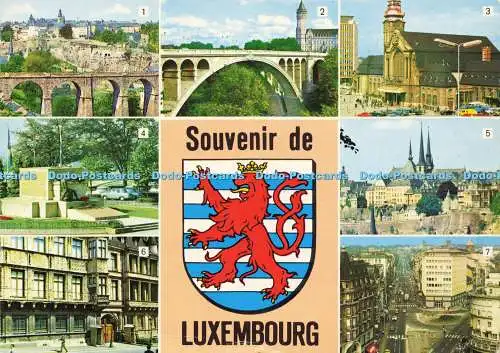 D142676 Souvenir de Luxembourg Mpk Messageries Paul Kraus 1984 Multi View