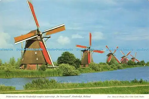 D142800 Kinderdijk Holland Entwässerungsmühlen des Kinderdijk Komplexpolders Overwaard