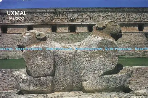 D143027 Uxmal Mexiko Zweikopf Jaguar Thron Elena Ayora Valois Crearte Maya Karte