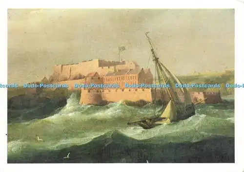 D143090 Versand im Sturm vor Castle Cornet 1796 Thomas Whitcombe Guernsey Mus