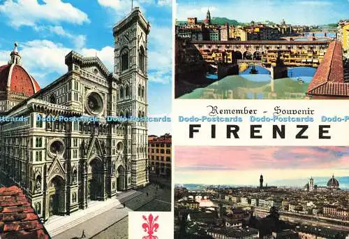 D143493 Remember Souvenir Firenze Cattedrale Ponte Vecchio Panorama Giusti di S