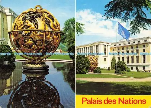 D143494 Palais des Nations Geneve Zwei Ansichten des Palais des Nations Nations Unies