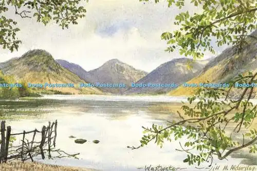 D143518 Abwasser Englands tiefster See mit Eibenkarre Kirkfell Great Gable Jill