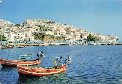 D143572 Insel Scopelos Morgen am Kai Griechenland Foto Nick Mexichrome