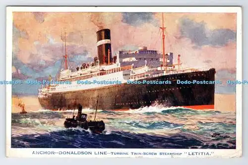 R778006 Anker Donaldson Line Turbine Doppelschneckendampfschiff Letitia PM Belfast 19
