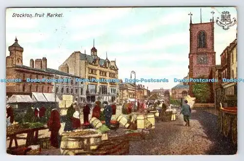 R778553 Stockton Fruit Market D J Tingle PM West Hartlepool 1907