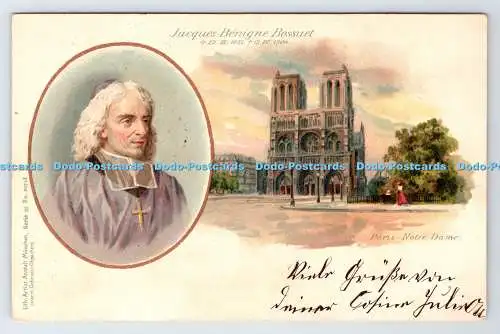 R778629 Paris Notre Dame Jacques Benigne Bossuet Lith Künstler Anstalt München Ser