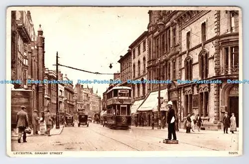 R778684 Leicester Granby Street Tramway Photochrom London Tunbridge Wells