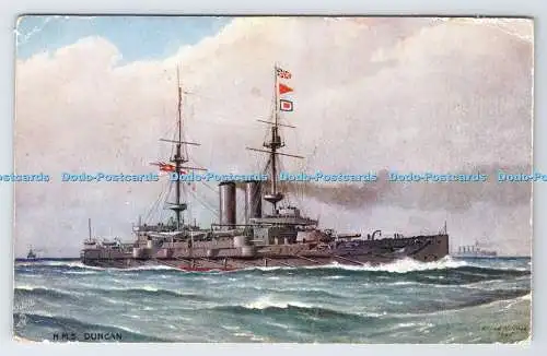 R778782 H M S Duncan Our Ironclads Tuck Oilette Serie V 9183 1912