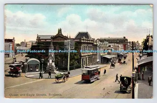 R779862 Brisbane Queen and Eagle Streets Coloured Shell Series Queensland Views