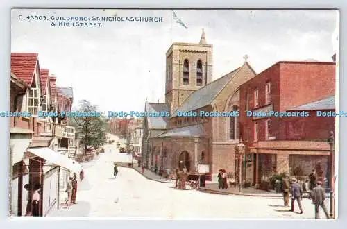 R779882 Guildford St Nicholas Church and High Street The Photochrom London Tunbr