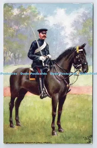 R779068 2nd Life Guards Trooper Drill Order The Household Cavalry Tuck Oilette S