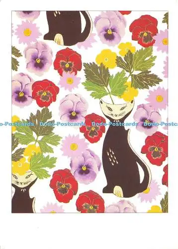 D192227 Blumen und Katzen Dolon Postkarten Steve Wright