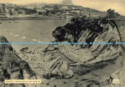 D194981 Newquay Towan Beach and Harbour Photochrom