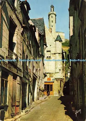 D193129 Val de Loire Chateau de Chinon Tour de l Horloge et Maison ou Mourut Ric