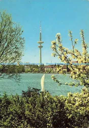 D198334 Fernsehturm Hamburg Hohen uber Grund Untere Aussichtsplattform mit Selbs