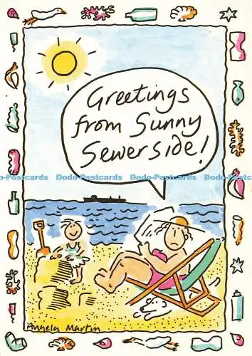 D193815 Grüße aus der sonnigen Kanalisation Angela Martin Leeds Postkarten