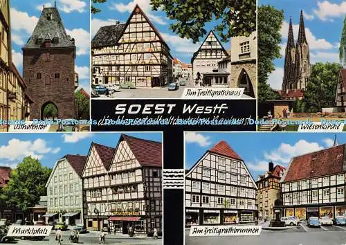 D195872 Soest Westf die Hansestadt altdeutscher Baukunst Wiesenkirche Marktplatz