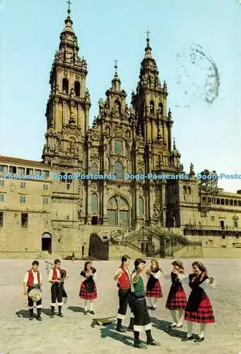 D193980 Nr 11 Folklore Gallego Mumineira vor der Kathedrale Alarde 1969