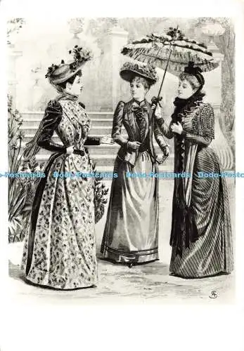 D198833 Promenadenkleider 1890 von der Queen Victoria and Albert Museum Crown